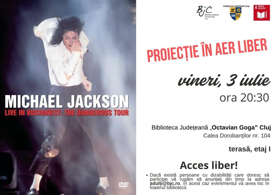Proiecție în aer liber: Michael Jackson – Concert live în București '92