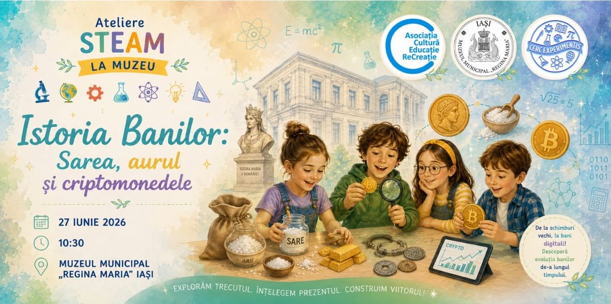 Ateliere STEAM la muzeu – Istorie banilor: sarea, aurul și criptomonedele