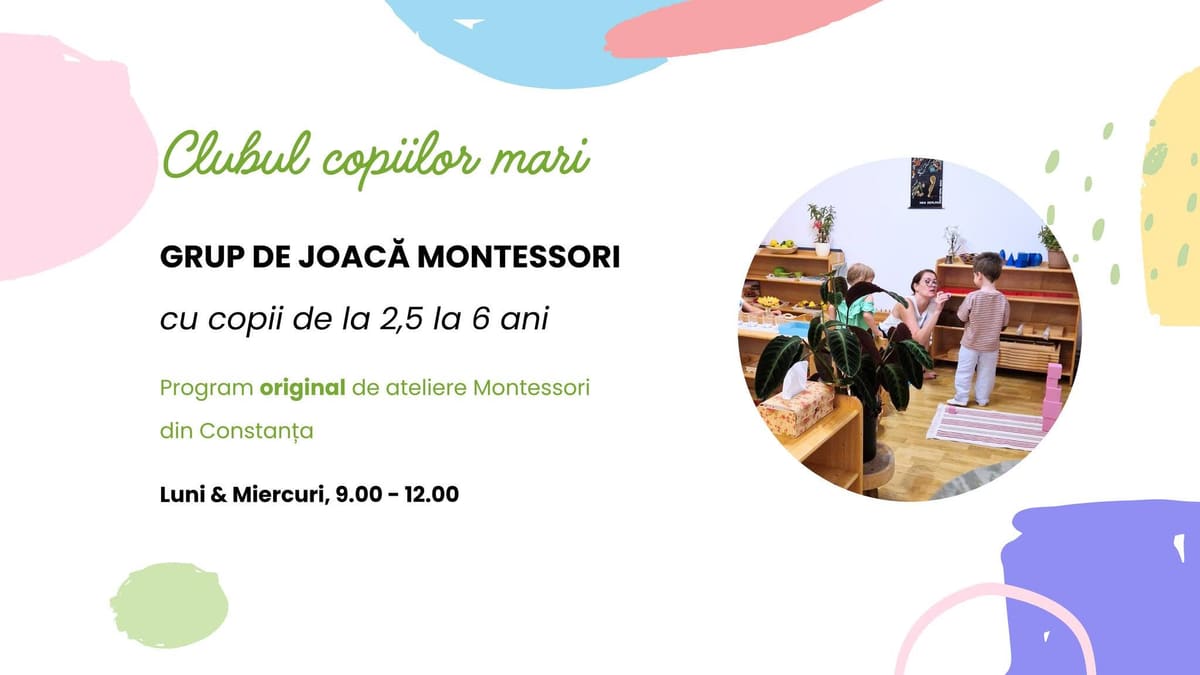 Clubul copiilor mari – Școală de Vară pentru copii 2-6 ani