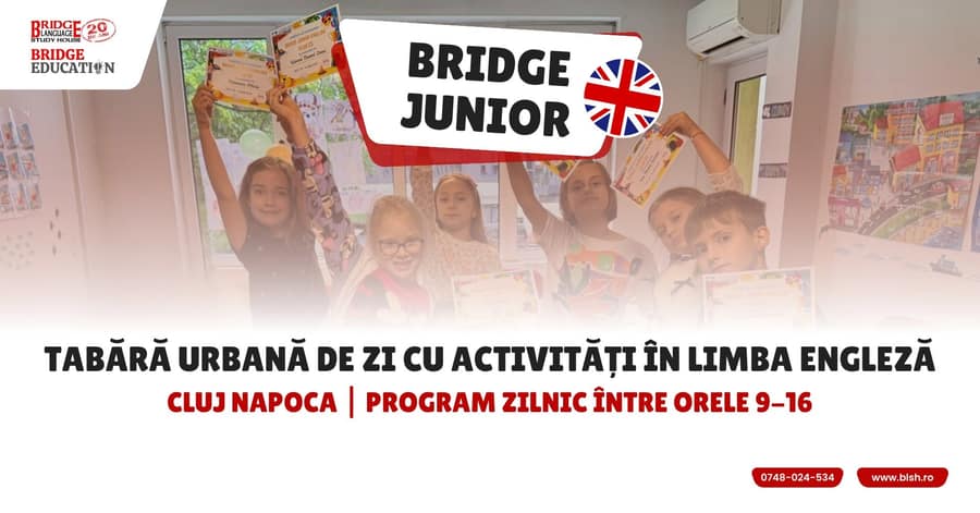 Tabără urbană în limba engleză – Școală de Vară pentru copii 6-11 ani