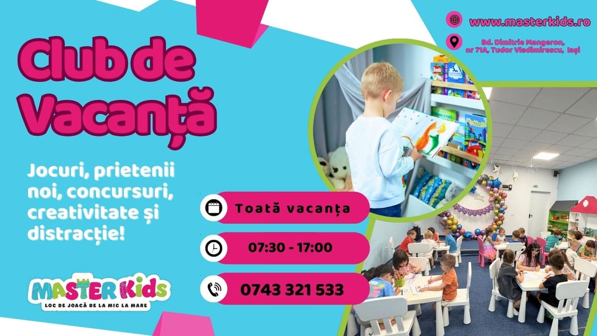 Club de vacanță – Școală de Vară pentru copii 2-9 ani