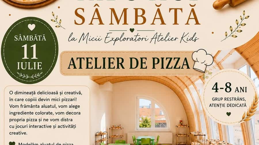 Atelier de Pizza – Kids Hub Sâmbătă 🍕