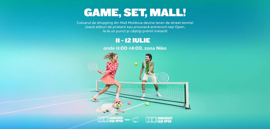 Hai să jucăm tenis la Mall Moldova – 11 - 12 iulie 2026