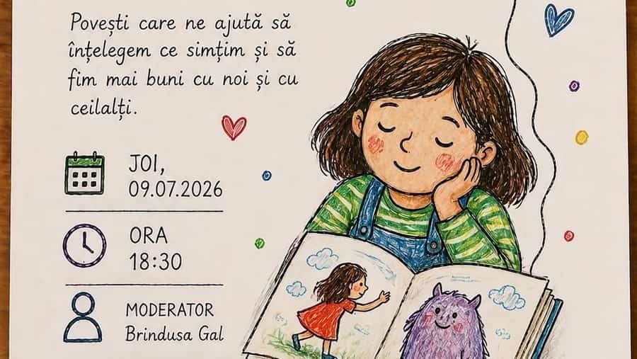 Atelierul de Emoții #2 – Club de lectură pentru copii (8–12 ani)