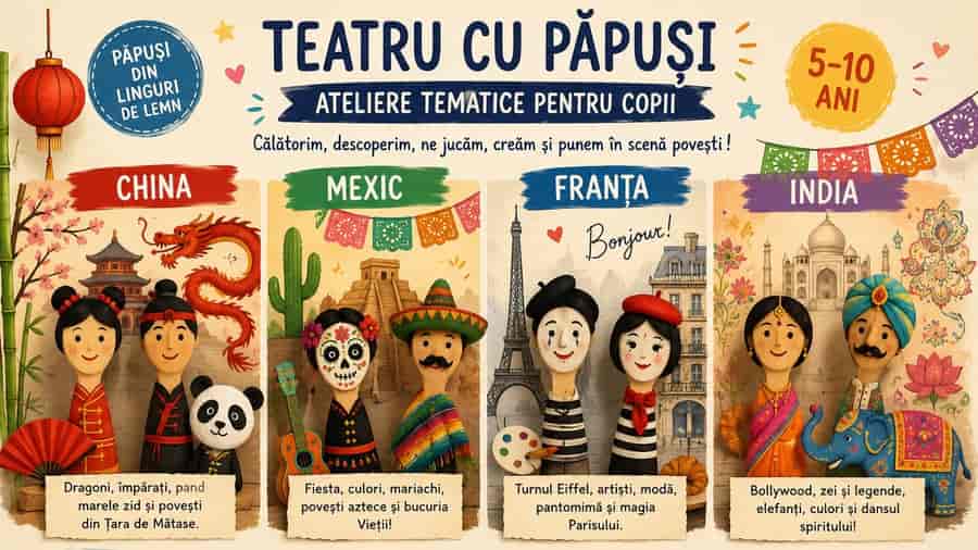 Călătorie în lume. Atelier de vacanță – Atelier pentru copii 5-10 ani