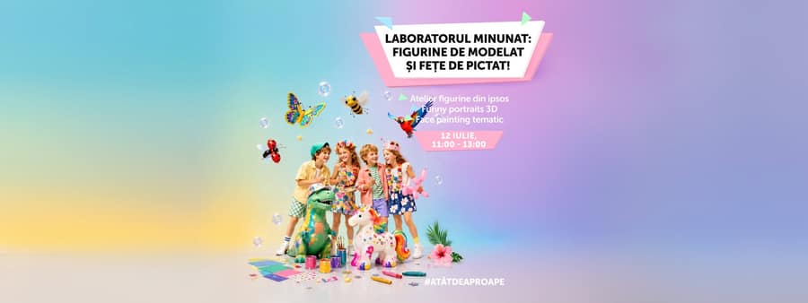 Laboratorul minunat: figurine de modelat și fețe de pictat! – Atelier pentru copii 5-13 ani