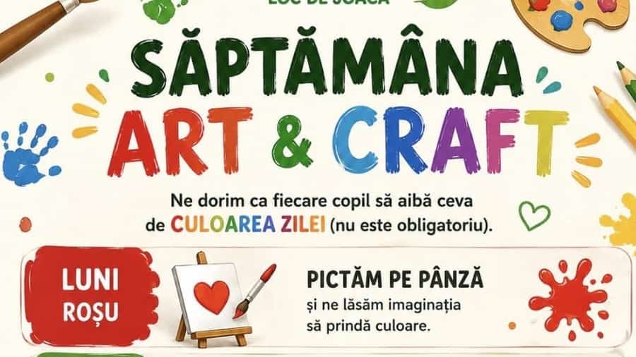 Club de vacanță în 13-17 iulie – Săptămâna Art & Craft la Școala de Vară Green Land pentru familie +6 ani