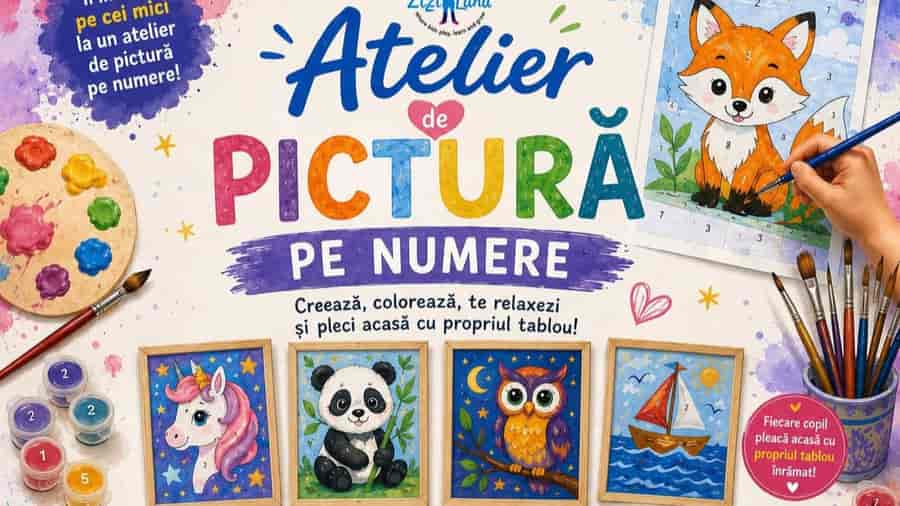 Atelier de pictură pe numere 🖼️ – Atelier pentru copii 4-8 ani