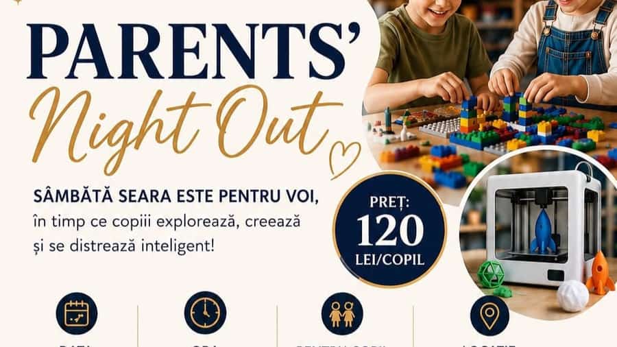 Parents ’ Night Out – Atelier pentru copii 5-14 ani