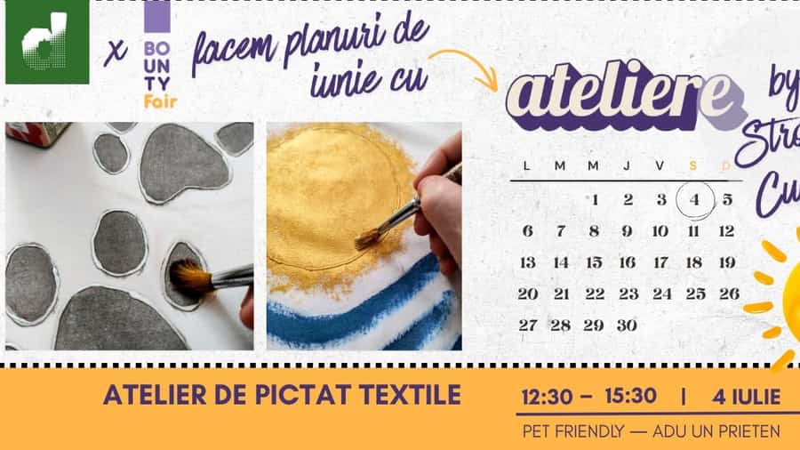 Atelier pictură pe tricouri – Atelier pentru copii +8 ani