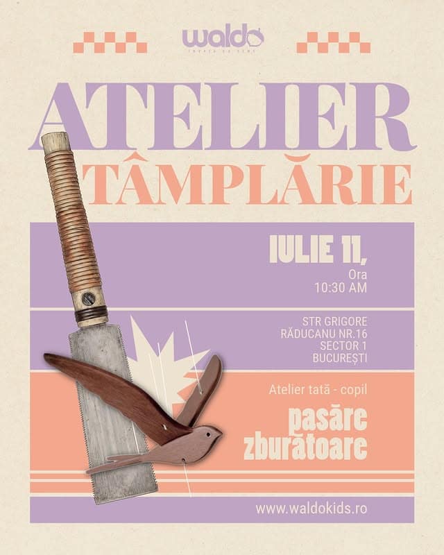 Micii Tâmplari: Pasăre zburătoare – Atelier pentru copii 4-10 ani