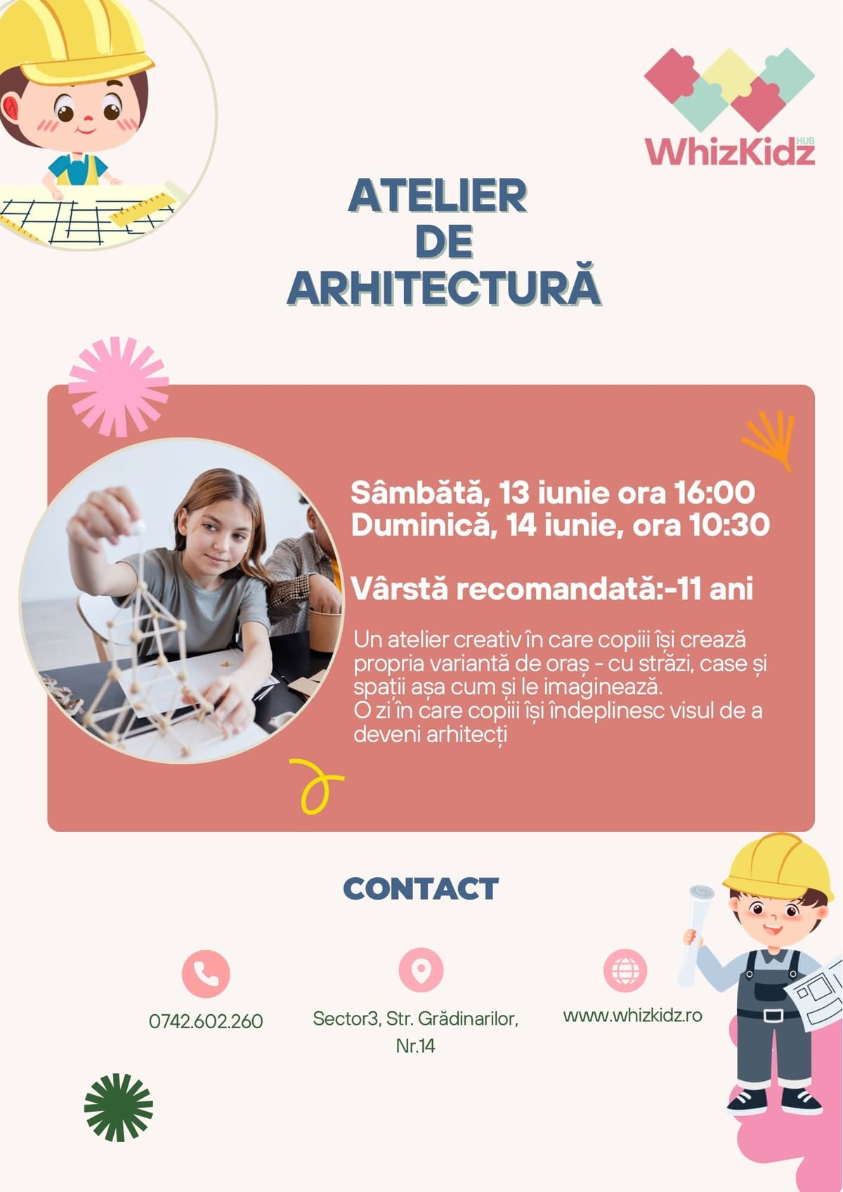 Atelier de arhitectură pentru copii – Atelier pentru copii 11-17 ani